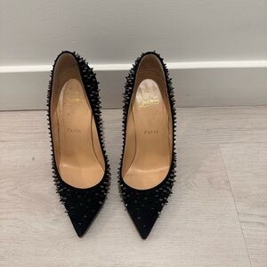 Christian Louboutin Black Spiked Women's Shoes